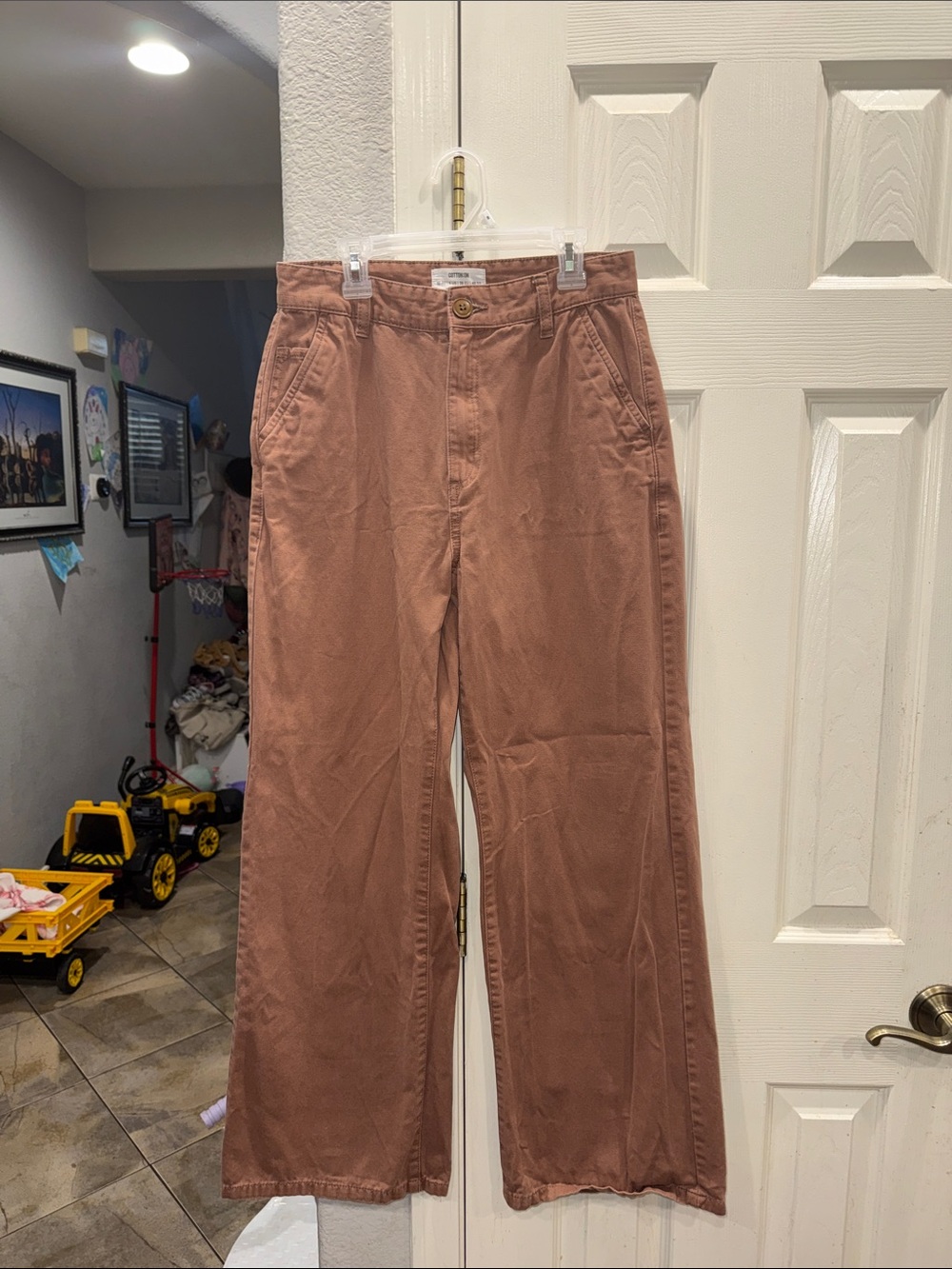 Cotton On Womens Wide-Leg Chinos in Dusty brown